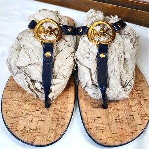 Michael kors jelly thong cork sandals